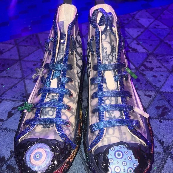 Blue Dior Custom Hightop Protector Collection From the PB  display picture 3